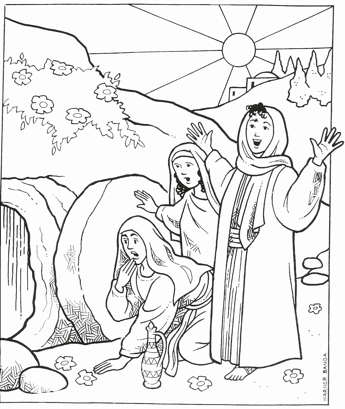 empty tomb drawing