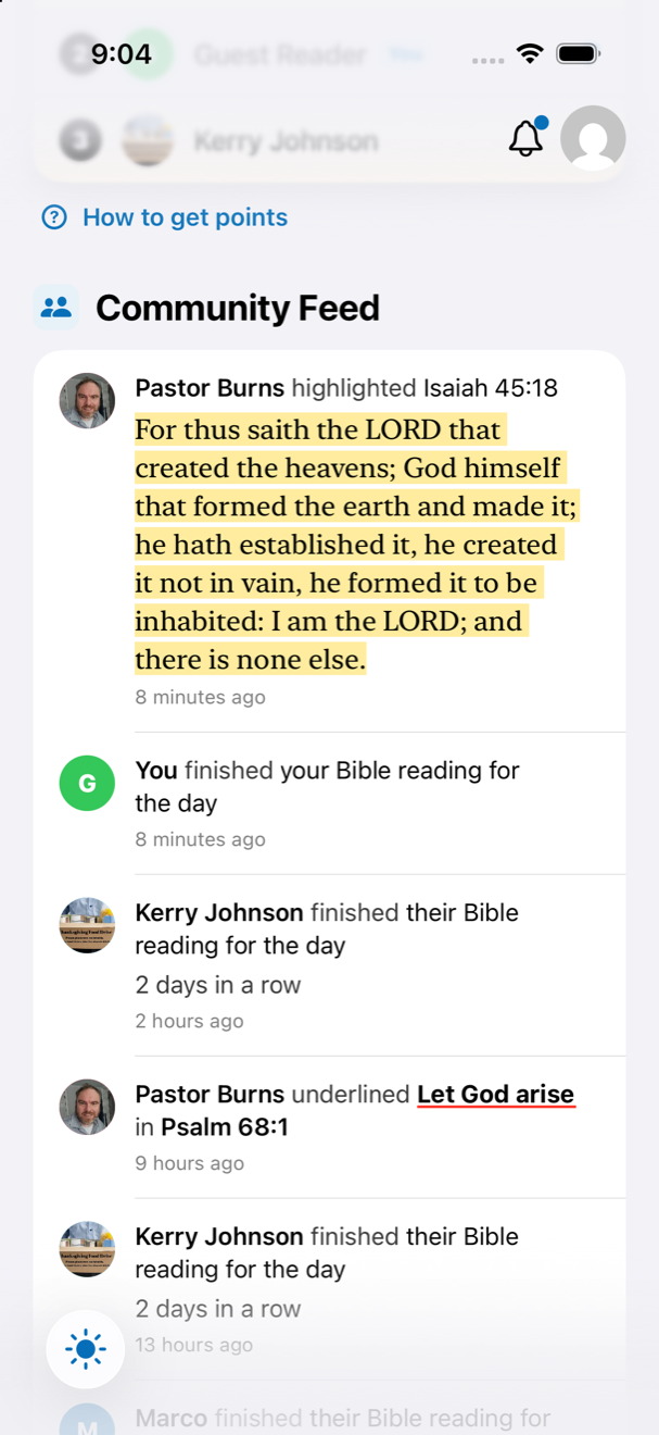 The Community Feed. in the KBC Connect app