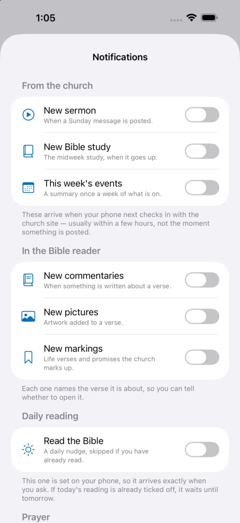 Notifications in the KBC Connect app